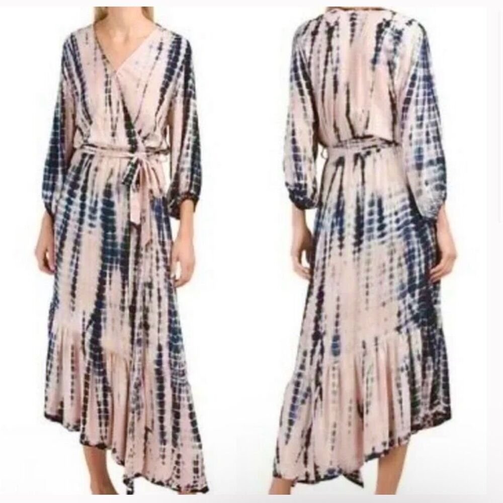 Young fabulous & broke Jillian tie dye faux wrap dress Size M